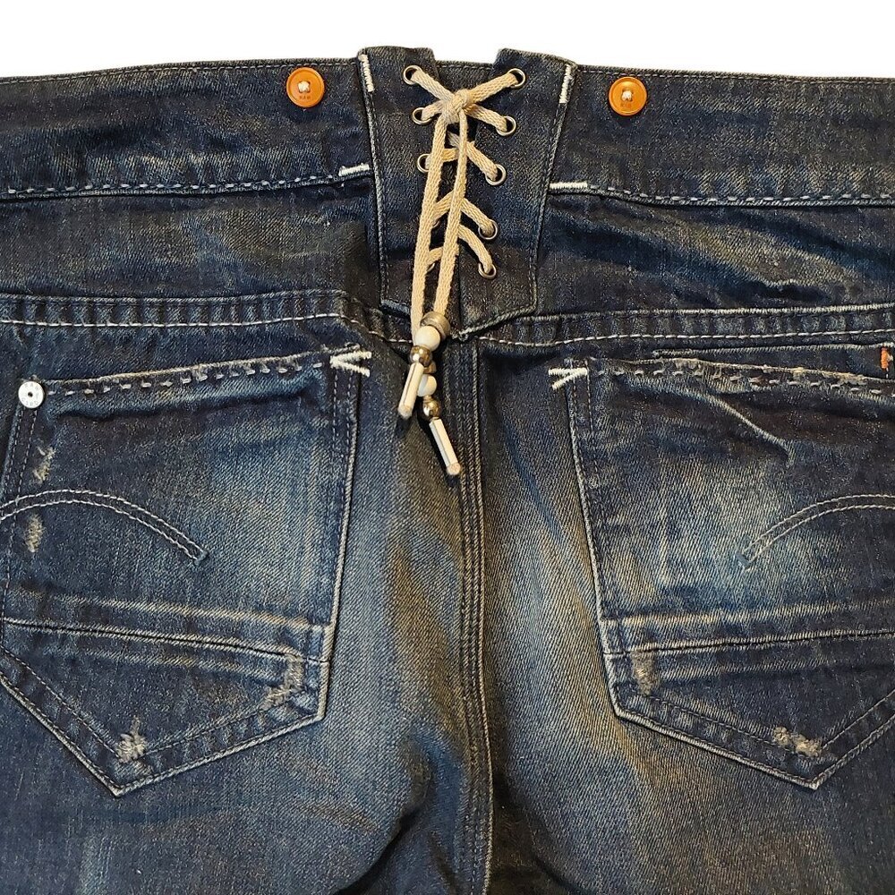 Retro Vintage G-Star Abby Flare Bootcut Medium Age Blue Denim Jeans Sz 27 NWT - Picture 10 of 14